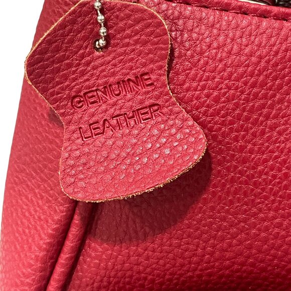 Red Leather Crossbody Bag Dmargeaux New York Utility Streetwear Everyday Purse - Picture 5 of 8